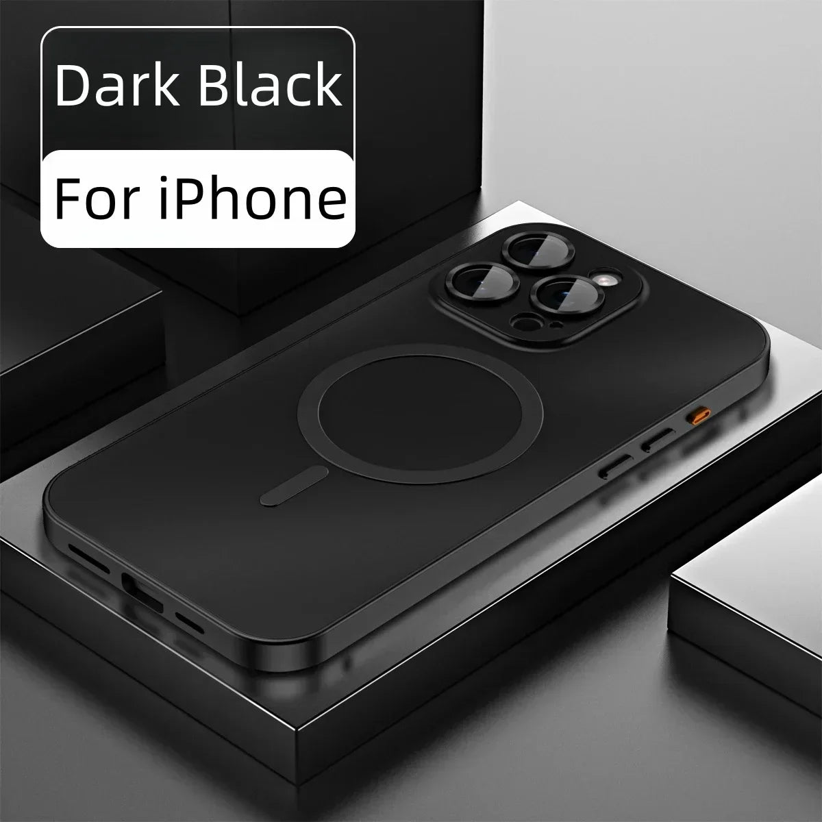 Simple magnetic metal phone case for iPhone