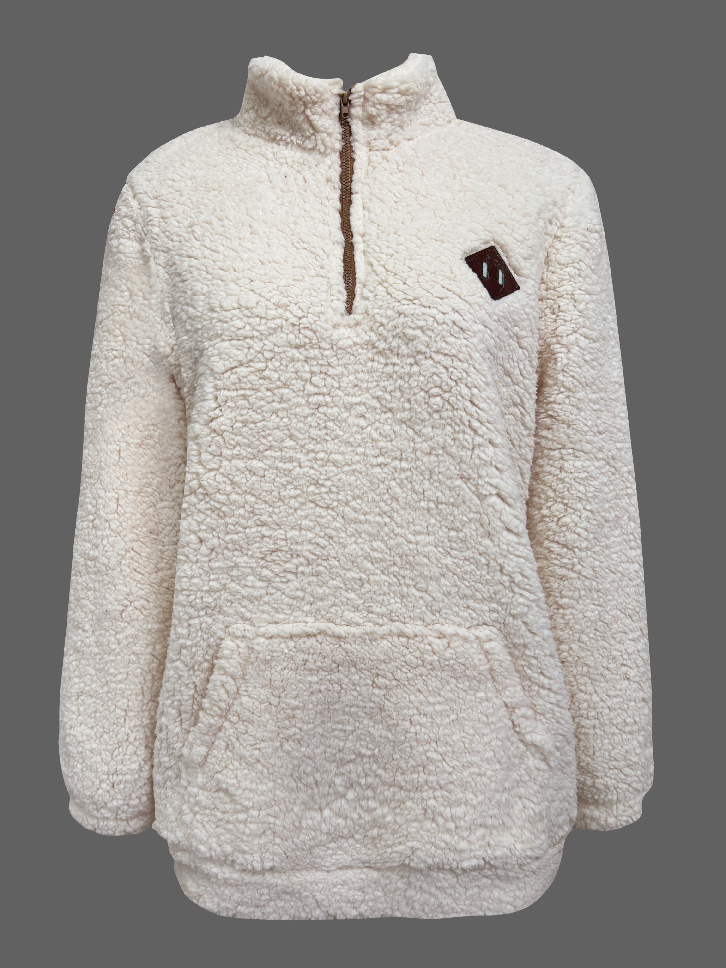 Willemien – Fleece Sweatshirt with Zipper and Long Sleeves