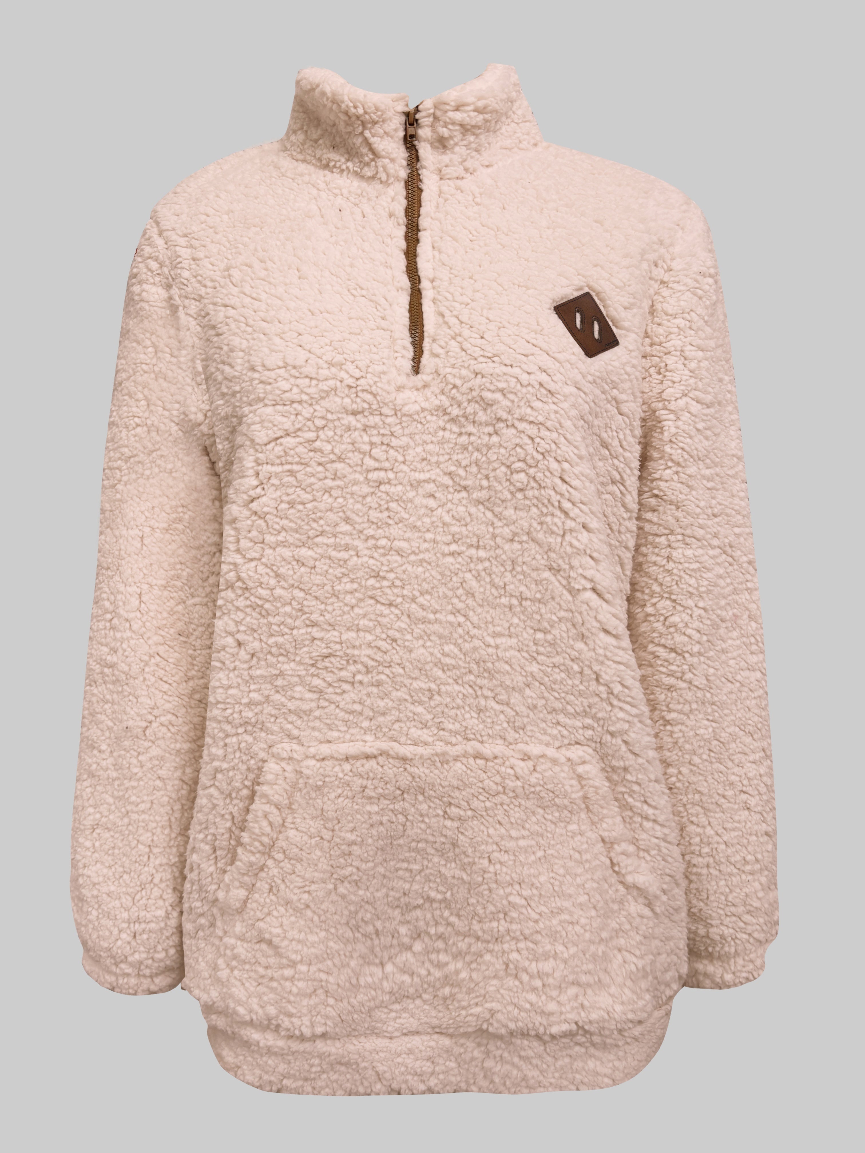 Willemien – Fleece Sweatshirt with Zipper and Long Sleeves