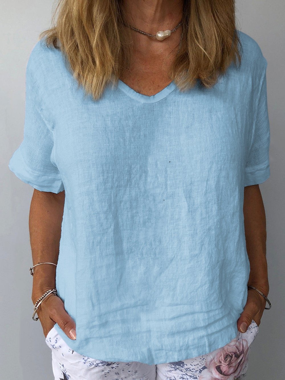 Women's Pure Color Casual Shirt