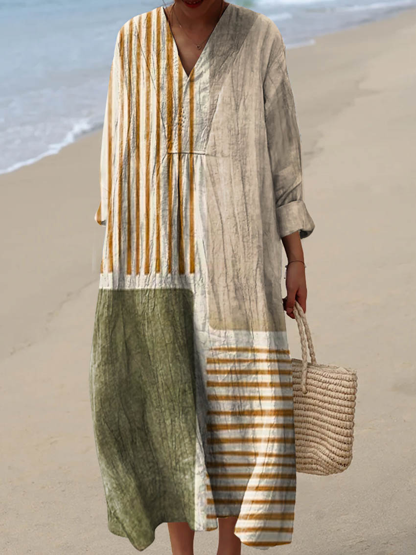 Women's Abstract Pattern Art Print Dress 1