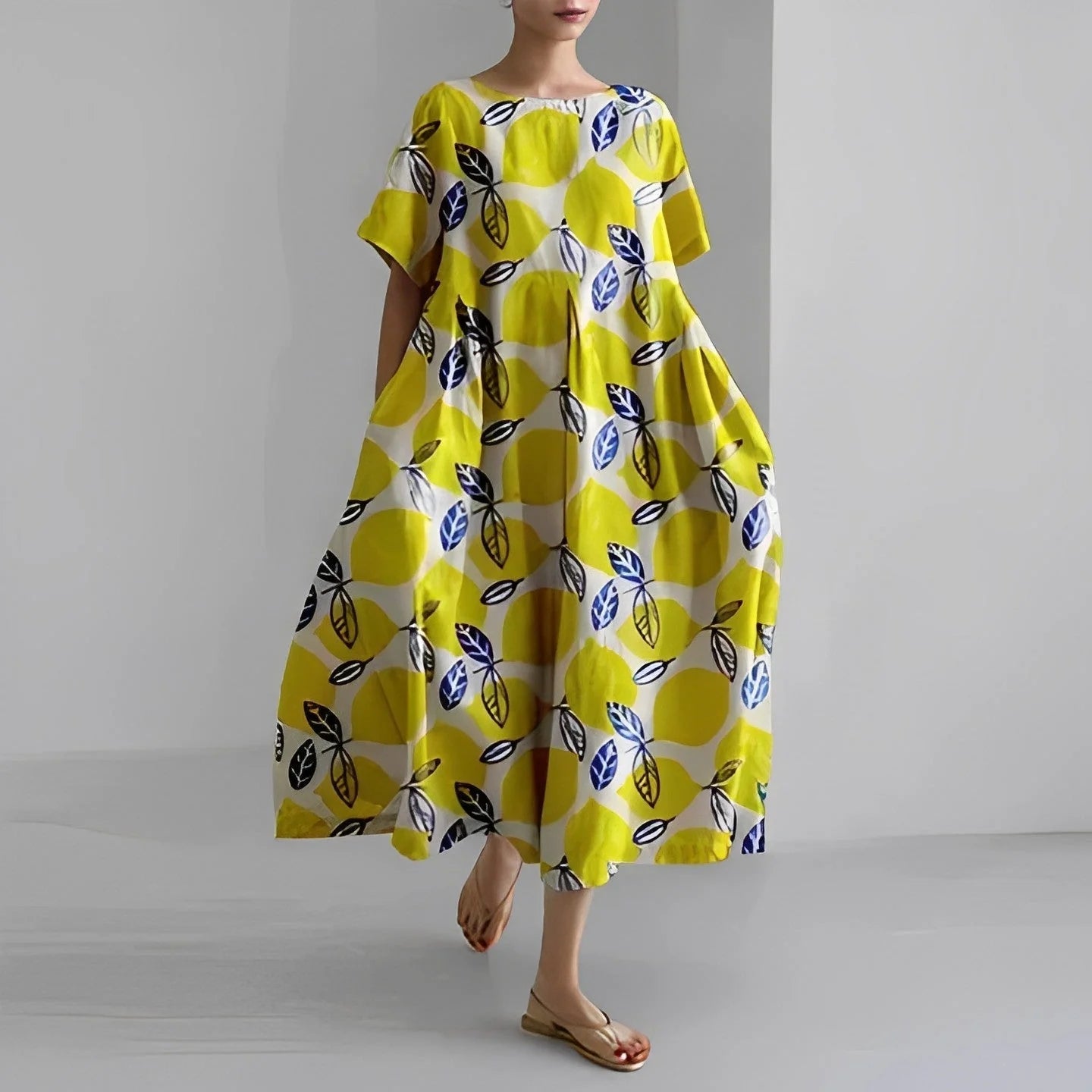 Lily - Yellow Lemon Maxi Dress