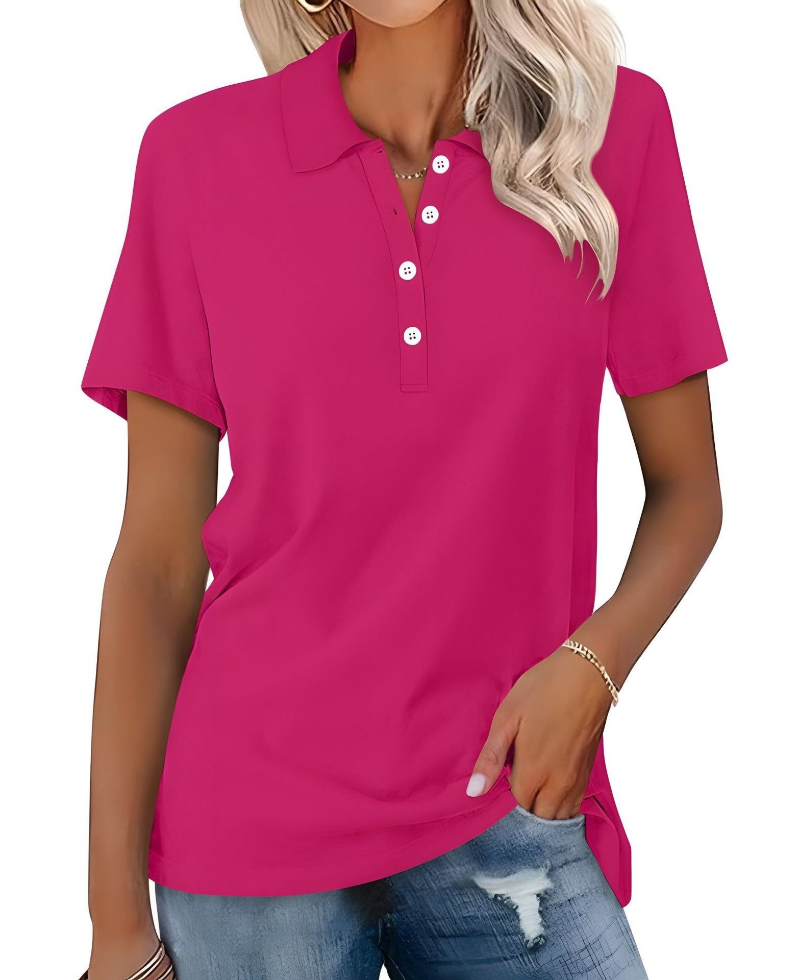 Julia - Breathable Polo Shirt with an Elegant Look