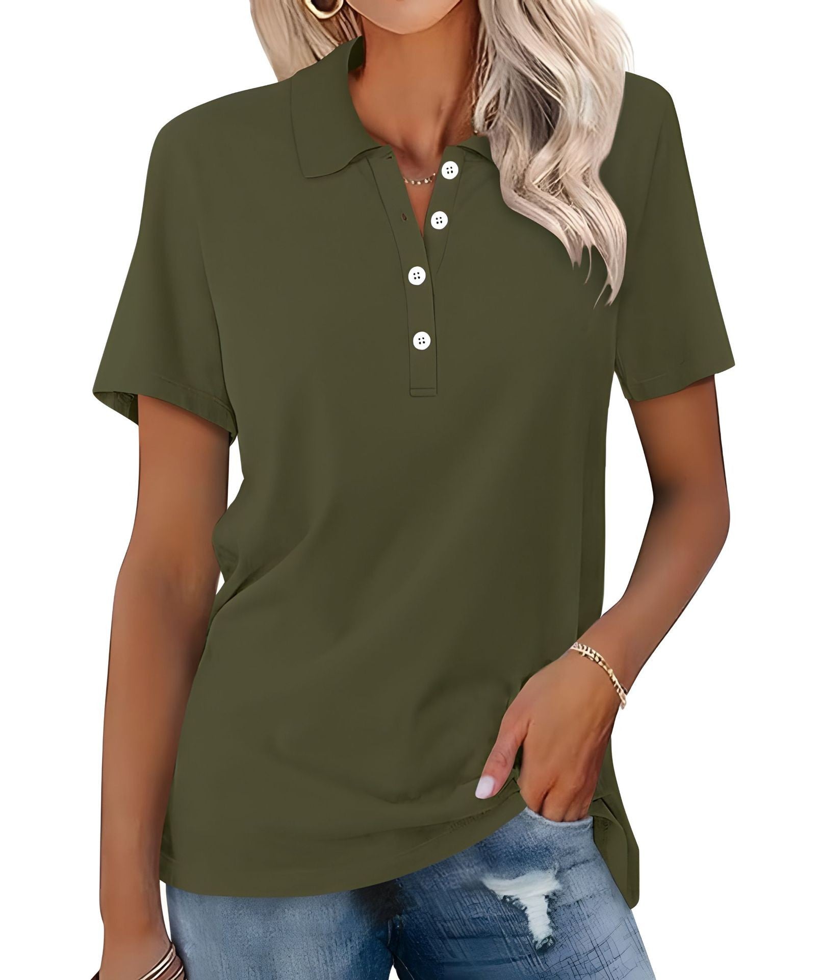 Julia - Breathable Polo Shirt with an Elegant Look