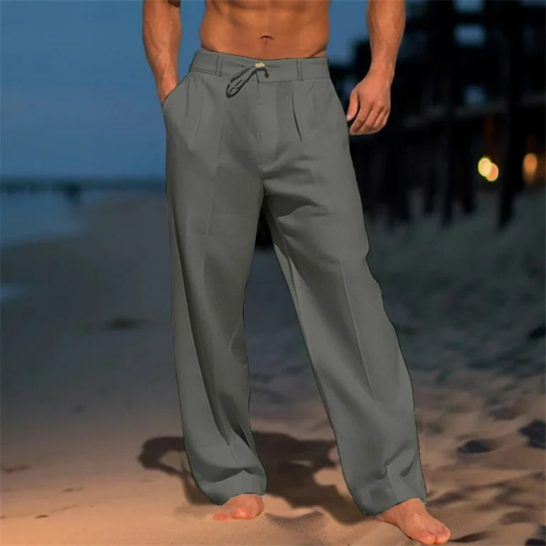 Nathan™ - Linen Solid Color Pants