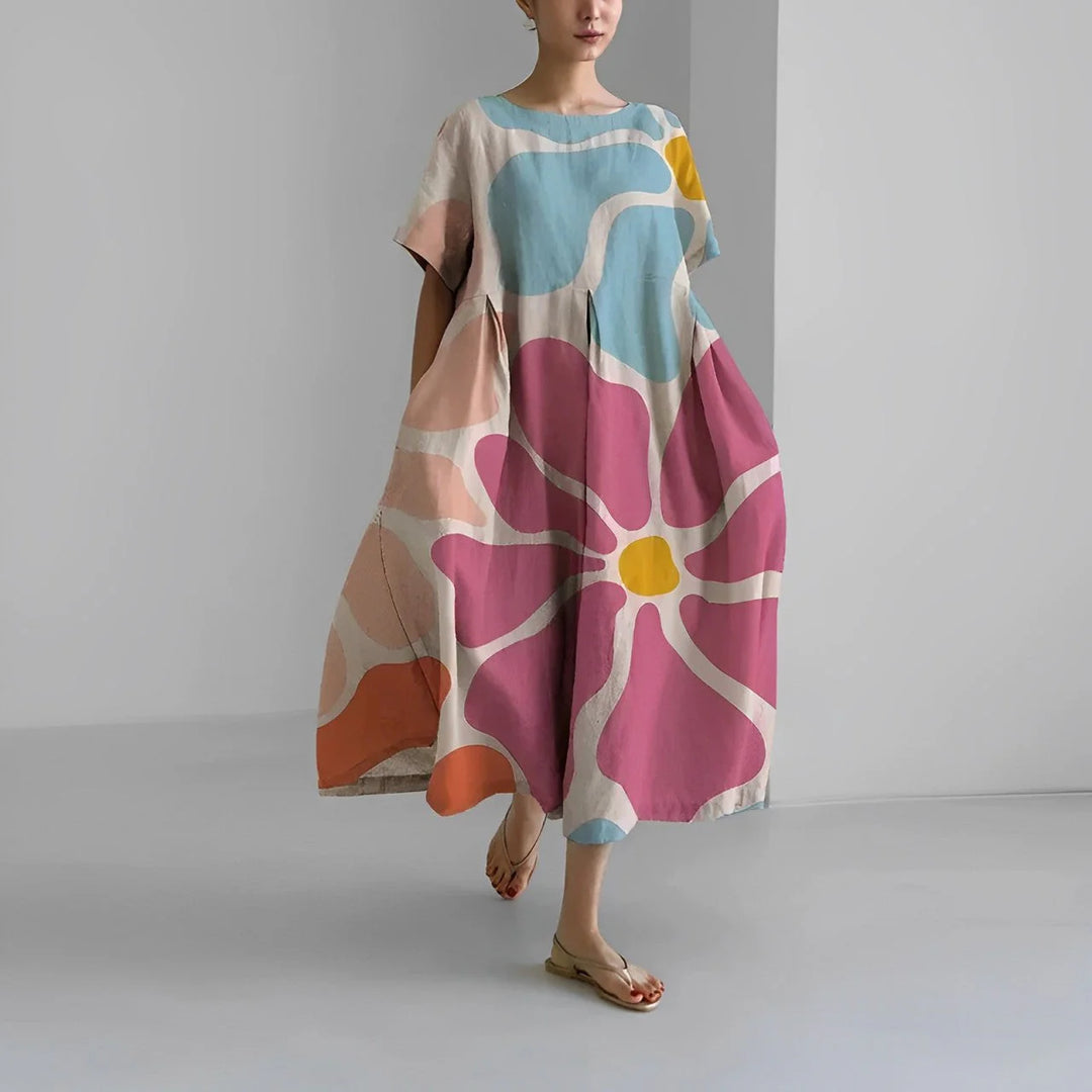 Ella - Pastel Floral Maxi Dress