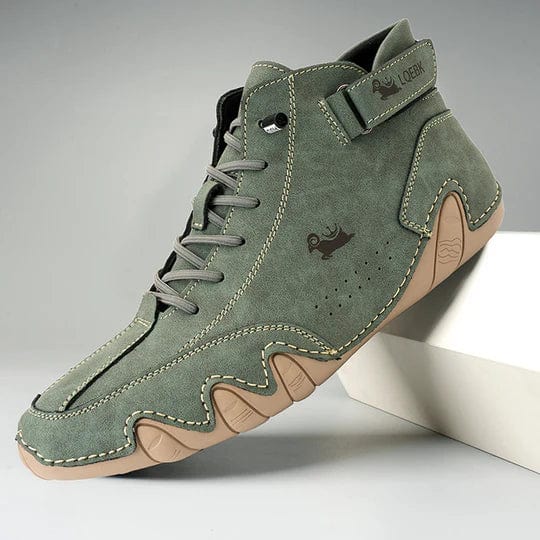 James | Stylish Suede High-Top Sneakers with Adjustable Strap for Men