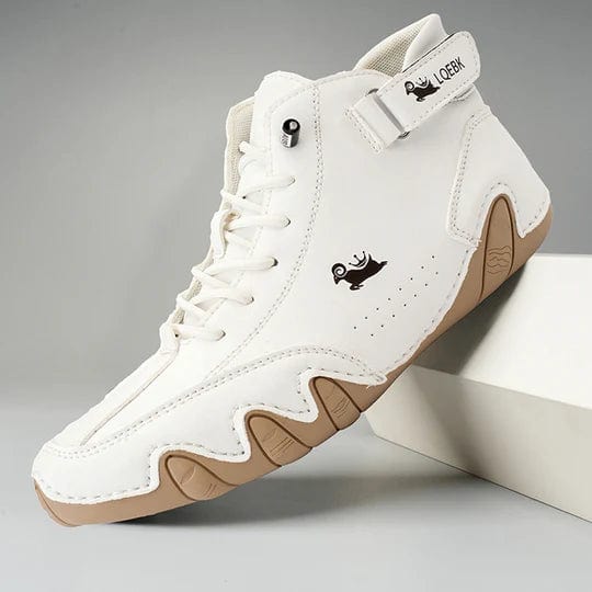 James | Stylish Suede High-Top Sneakers with Adjustable Strap for Men