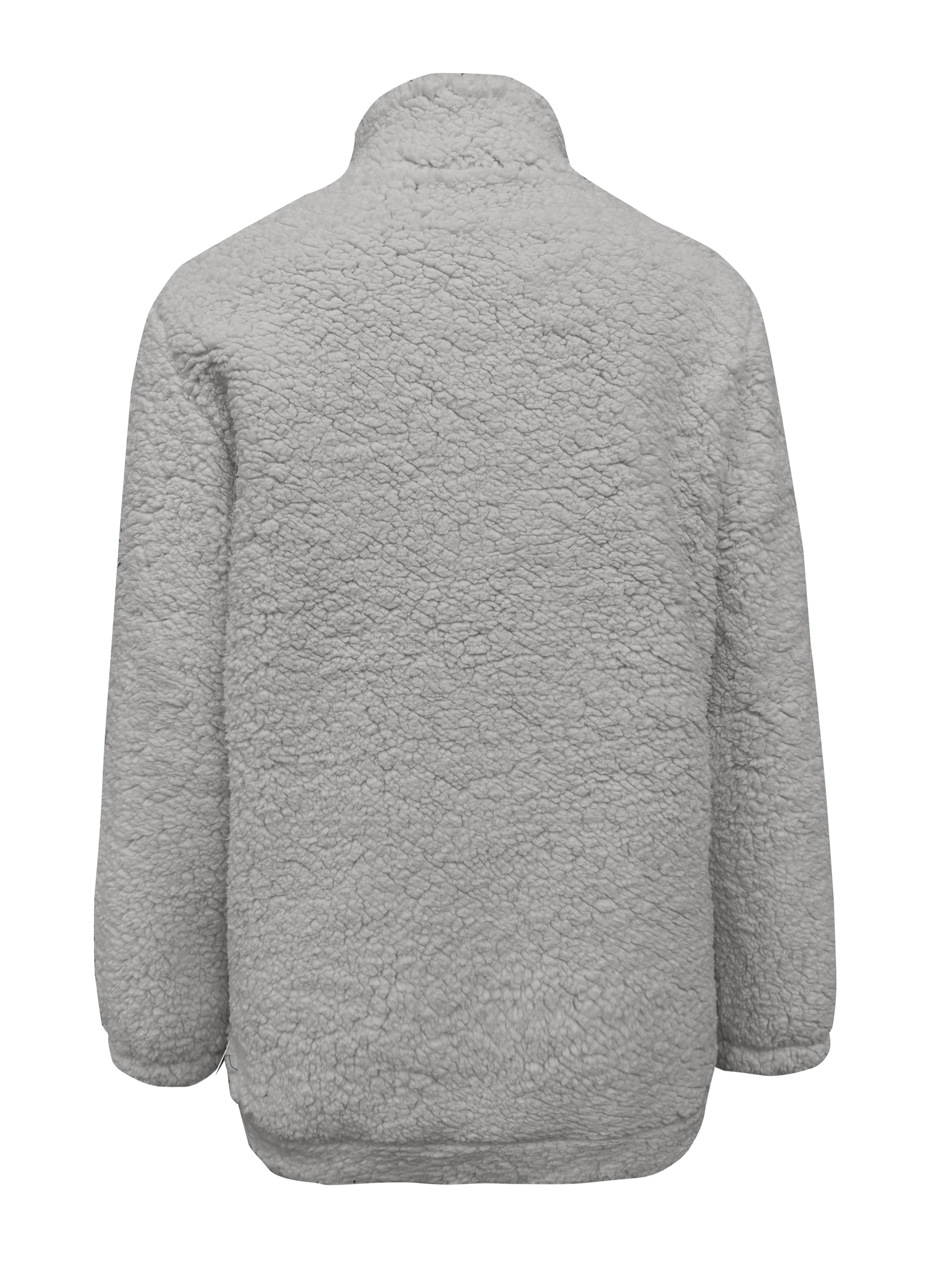Willemien – Fleece Sweatshirt with Zipper and Long Sleeves