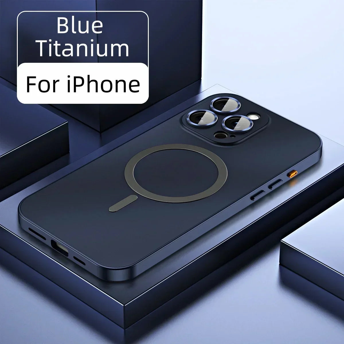 Simple magnetic metal phone case for iPhone