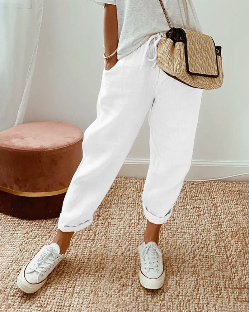 Casual & Stylish Sweat-Wicking Linen Pants