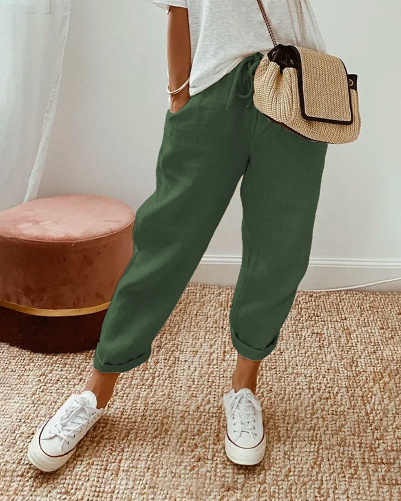 Casual & Stylish Sweat-Wicking Linen Pants