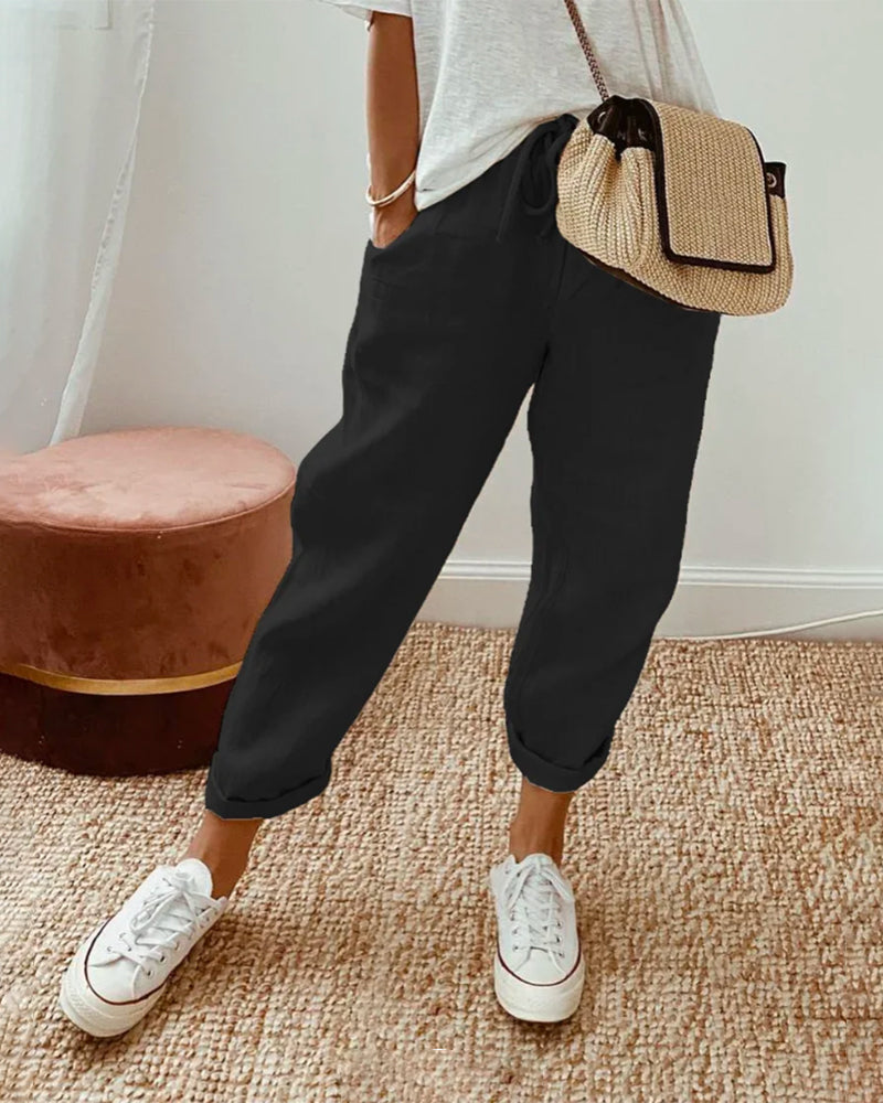 Casual & Stylish Sweat-Wicking Linen Pants