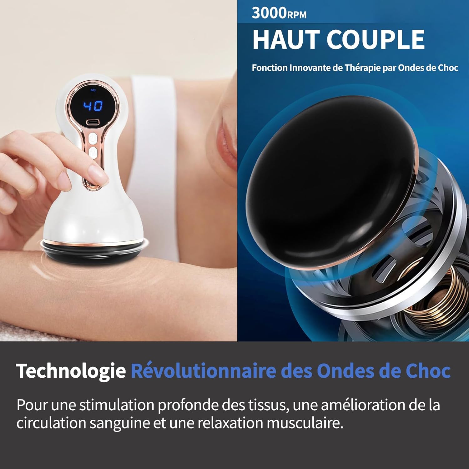 Ortho Masseur Sofela, Orthomasseur Sofela, Masseur Électrique pour Pieds, Jambes et Corps – Chauffage, Vibration et Soulagement Musculaire (Pro Vibrastone - Blanc)