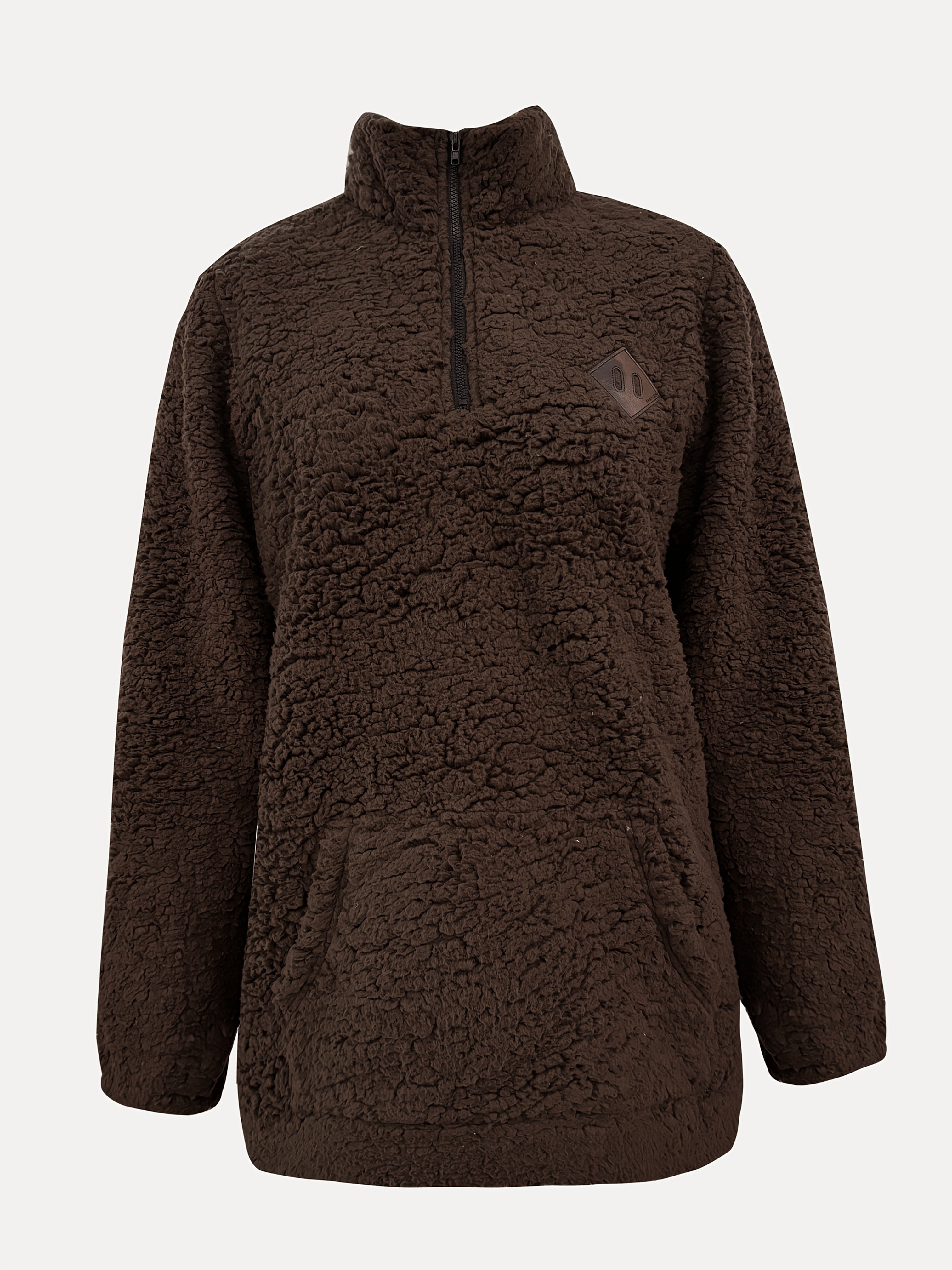 Willemien – Fleece Sweatshirt with Zipper and Long Sleeves