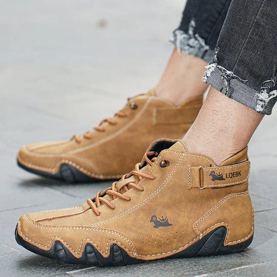 James | Stylish Suede High-Top Sneakers with Adjustable Strap for Men