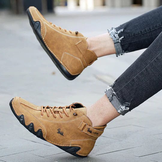 James | Stylish Suede High-Top Sneakers with Adjustable Strap for Men