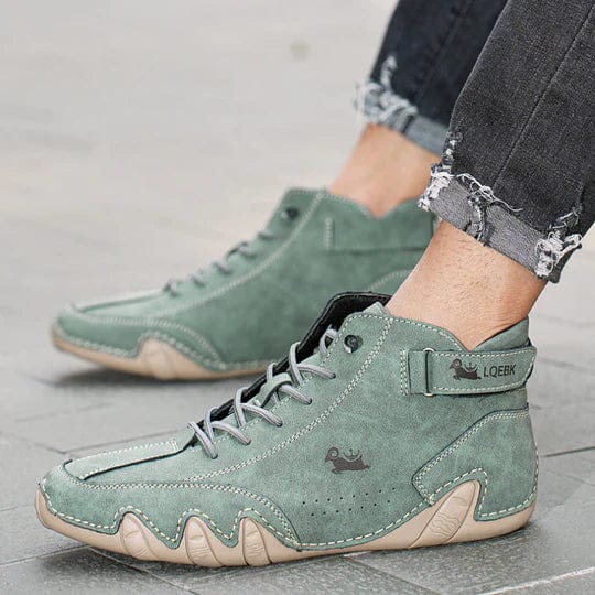 James | Stylish Suede High-Top Sneakers with Adjustable Strap for Men