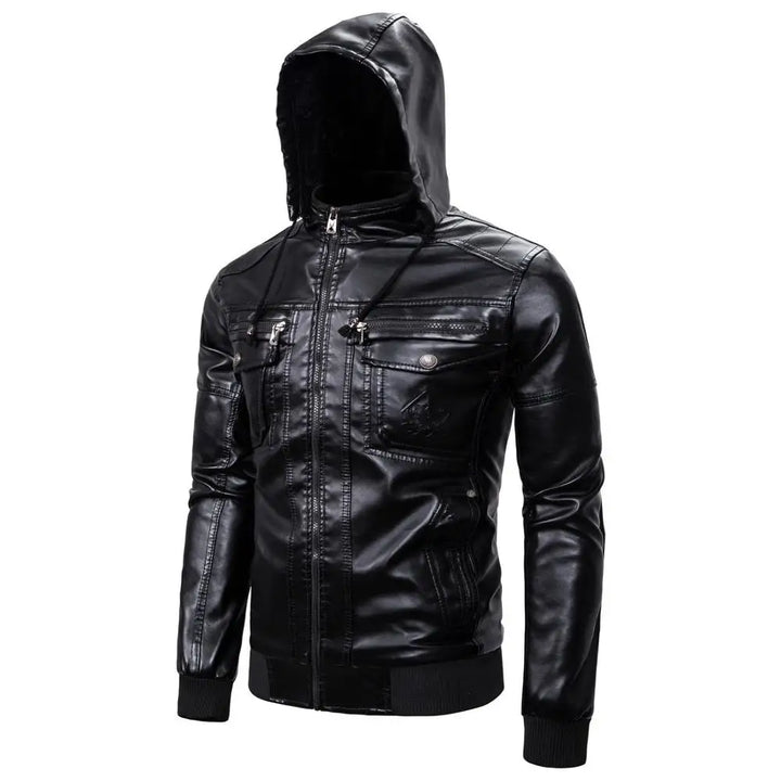 Nathan™ - Black Jacket with Removable Hood