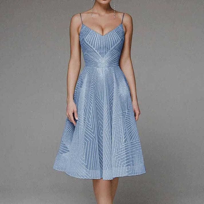 Lucie | Elegant dress with open back
