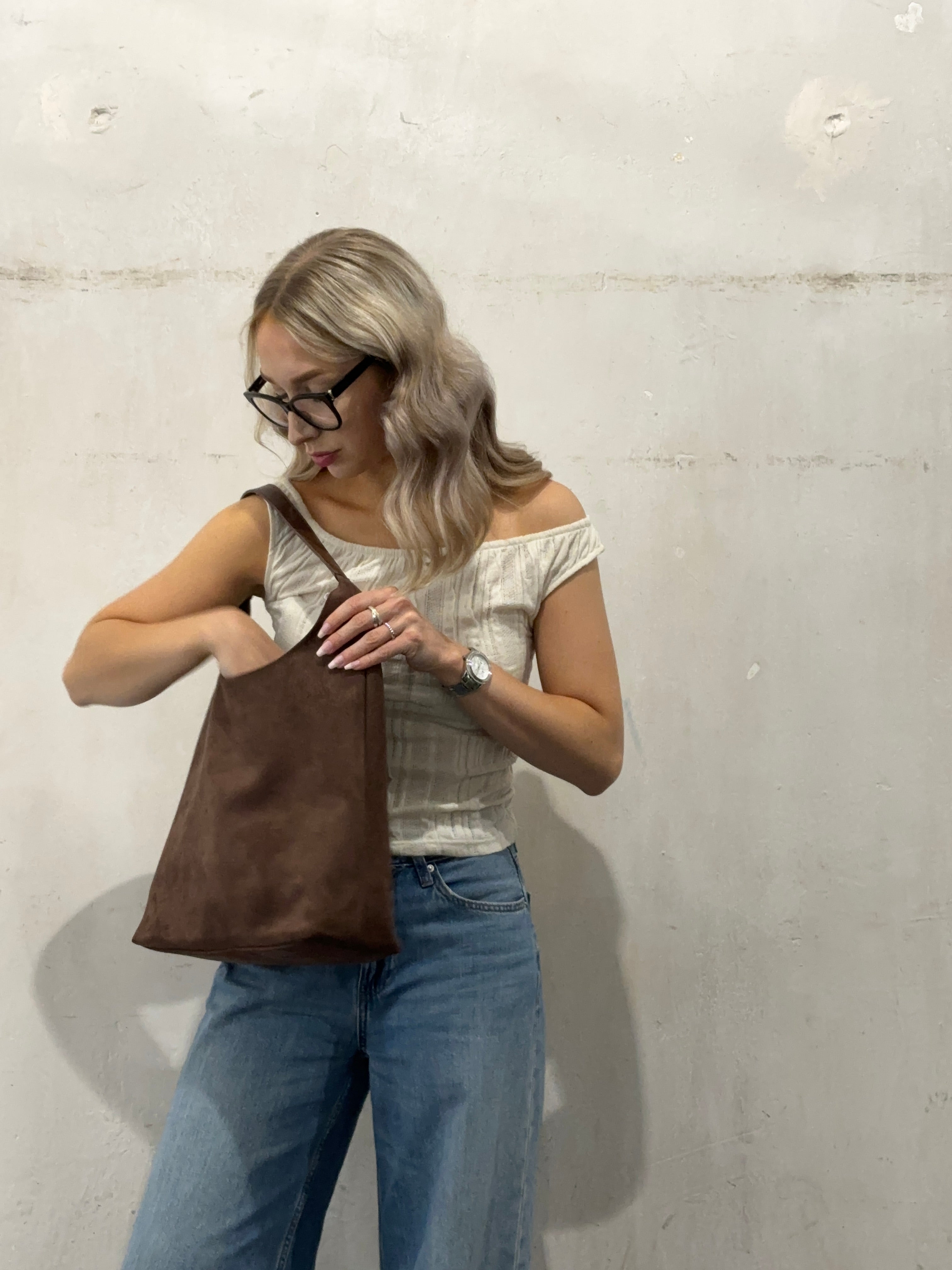 Suede Tote Bag