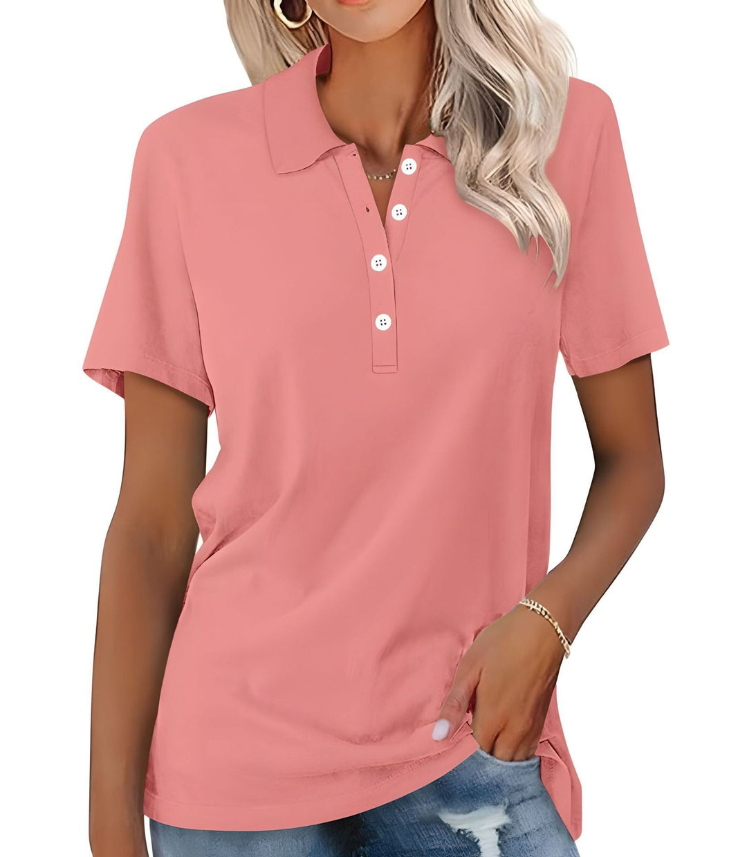 Julia - Breathable Polo Shirt with an Elegant Look