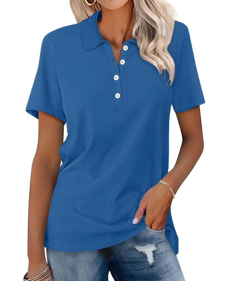 Julia - Breathable Polo Shirt with an Elegant Look