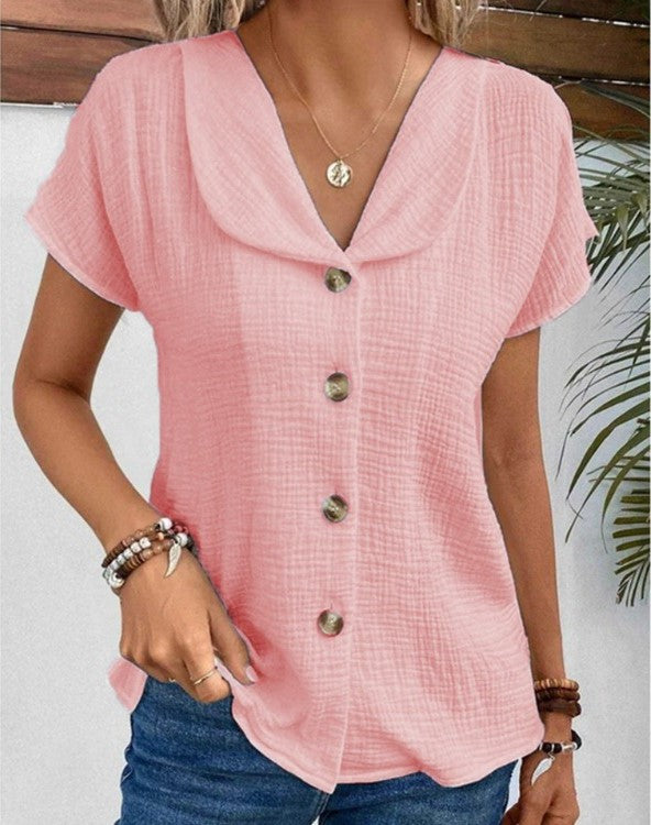 Buttoned Top with Collar