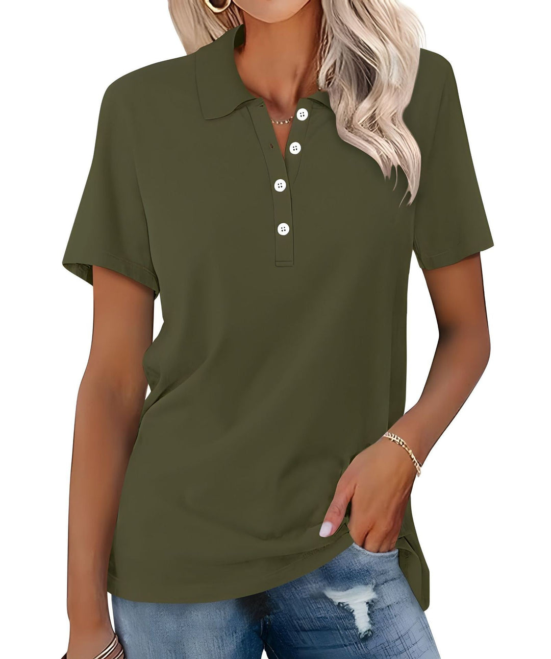 Julia - Breathable Polo Shirt with an Elegant Look