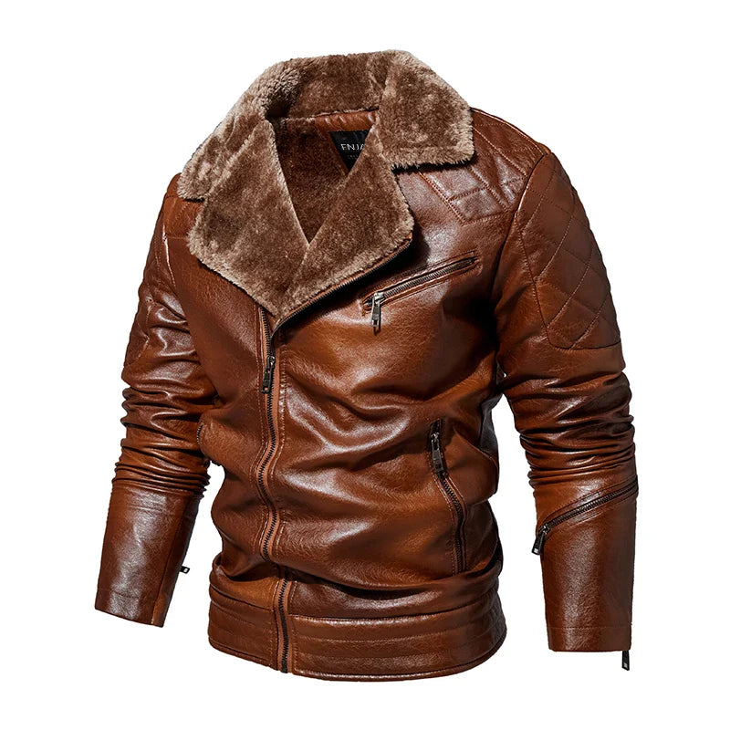 Gabriel™ - Aviator Jacket with Fur Collar