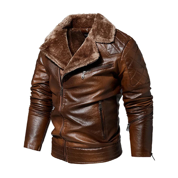 Gabriel™ - Aviator Jacket with Fur Collar