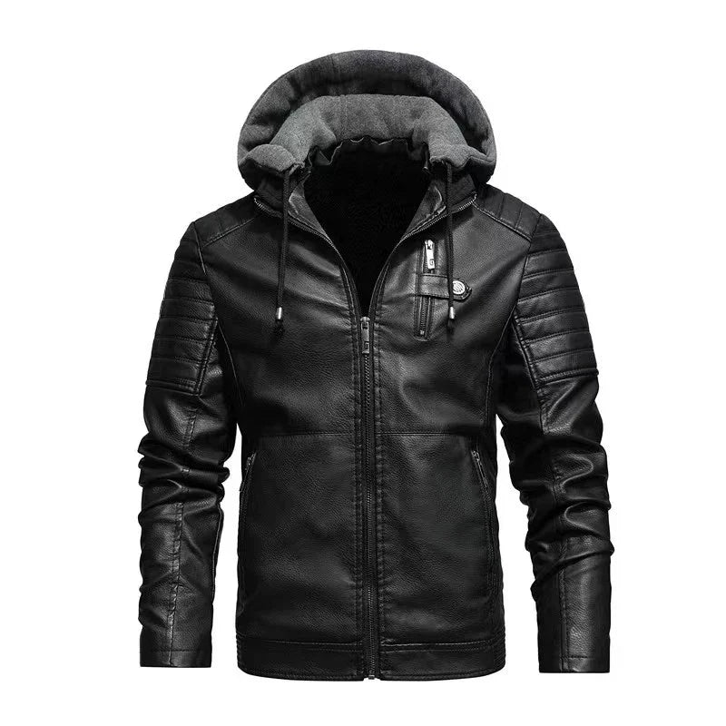 Enzo™ - Biker Jacket with Removable Hood