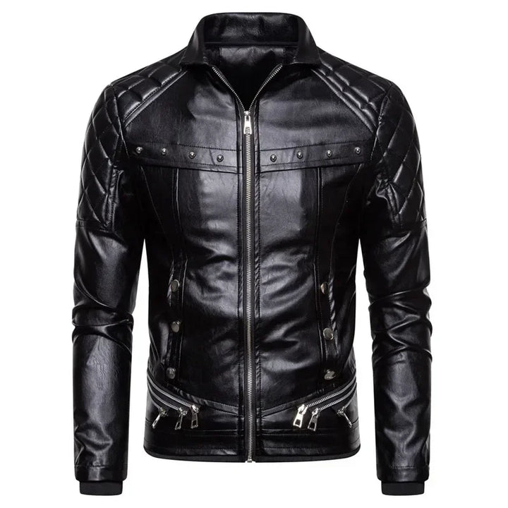 Thiago™ - Brown Aviator Jacket with Black Fur Collar
