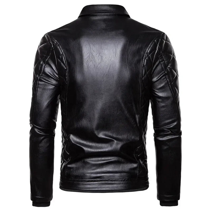 Thiago™ - Brown Aviator Jacket with Black Fur Collar