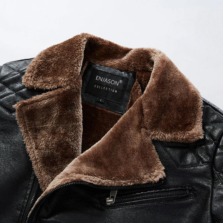 Gabriel™ - Aviator Jacket with Fur Collar