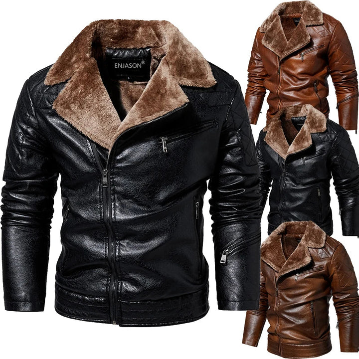 Gabriel™ - Aviator Jacket with Fur Collar