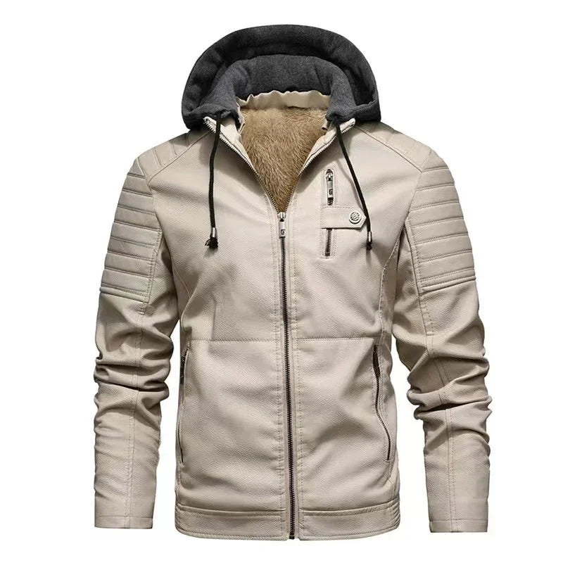 Enzo™ - Biker Jacket with Removable Hood