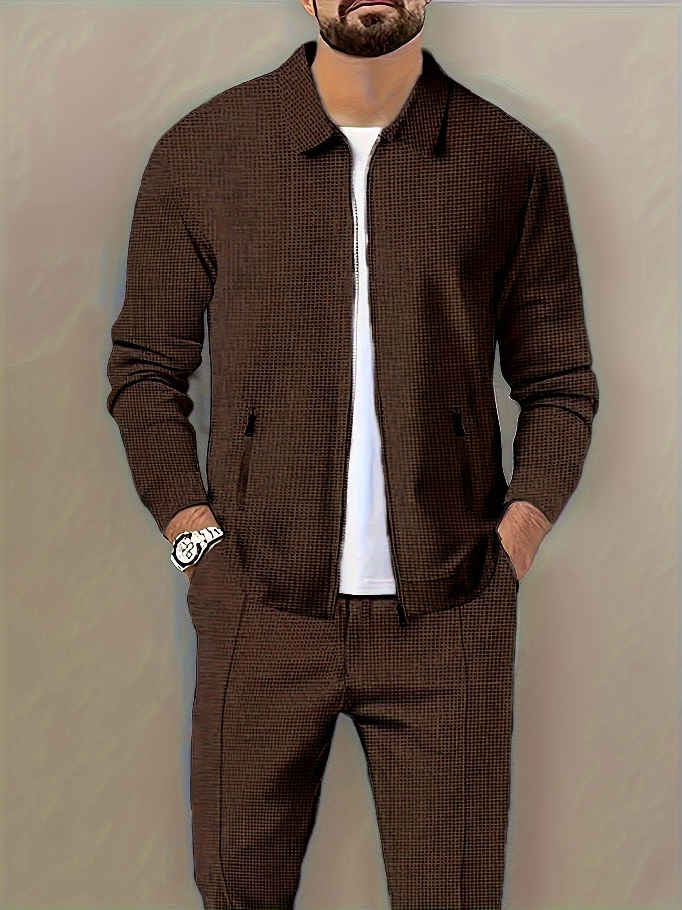Marvin – Casual Polyester Jacket with Zipper