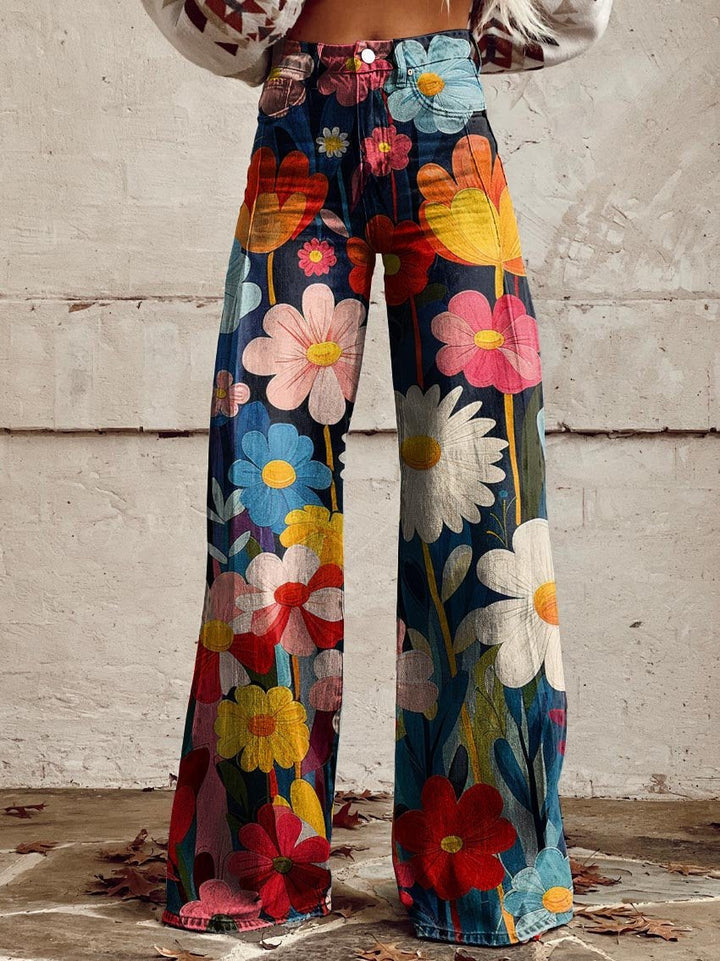 Atasha | Wide-Leg Floral Pants